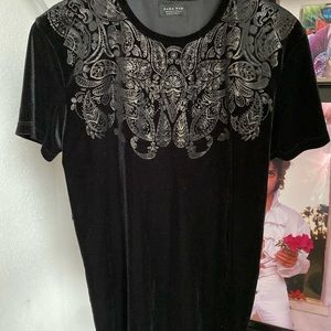 Men’s small Zara velour t-shirt